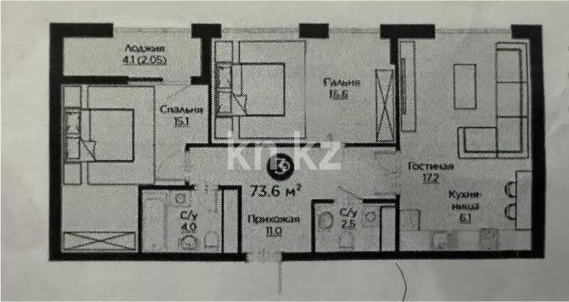 Продажа 3-комнатной квартиры, 73.6 м² - Продажа квартир в Астане - страница 18 фото 1 из 1