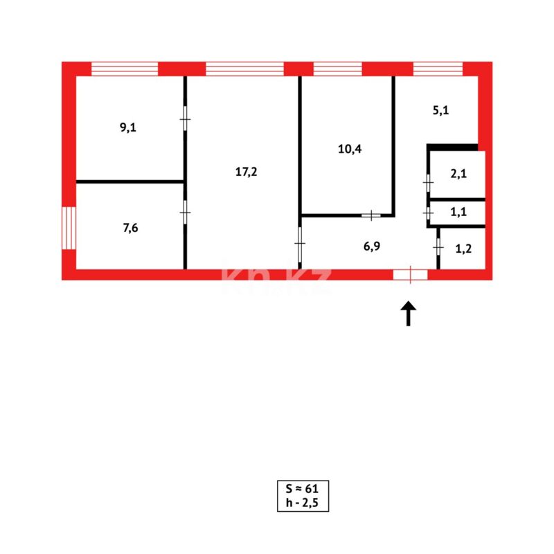 Продажа 4-комнатной квартиры, 60 м² - Продажа квартир в Казахстане - страница 274 фото 4 из 4