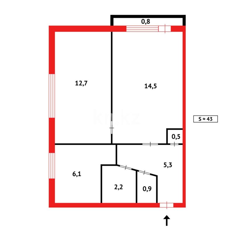 Продажа 2-комнатной квартиры, 42 м² - Продажа квартир в Казахстане - страница 1412 фото 11 из 11