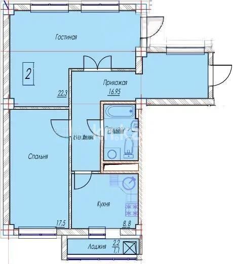 Продажа 2-комнатной квартиры, 68.7 м² - Продажа квартир в новостройках Астаны - страница 27 фото 1 из 1