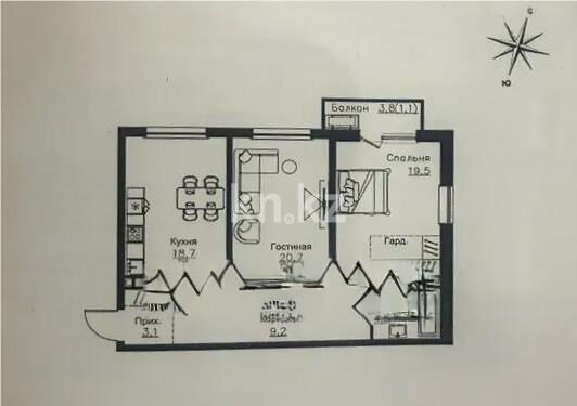 Продажа 2-комнатной квартиры, 76.8 м² - Продажа двухкомнатных квартир в Казахстане фото 1 из 1