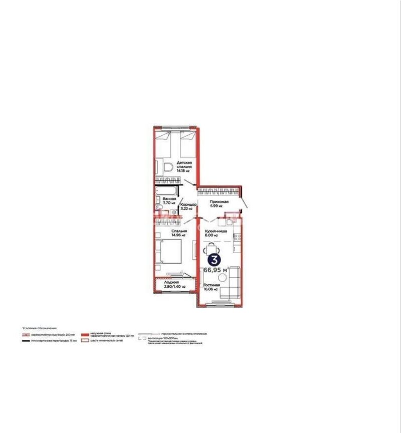 Продажа 3-комнатной квартиры, 68 м² - Продажа квартир в Казахстане - страница 135 фото 1 из 1
