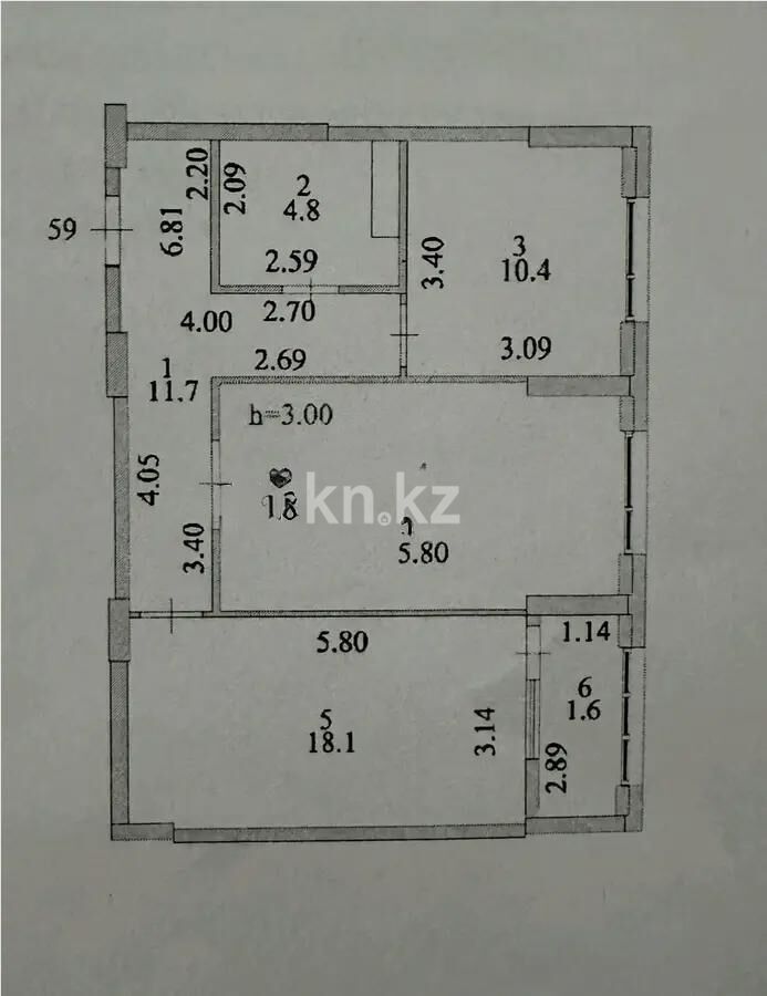 Продажа 2-комнатной квартиры, 65 м² - Продажа двухкомнатных квартир в Астане - страница 2 фото 3 из 3