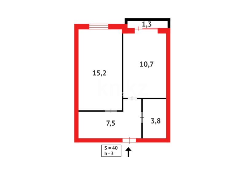 Продажа 1-комнатной квартиры, 40 м² - Продажа однокомнатных квартир в Майкудуке Караганды - страница 8 фото 13 из 13
