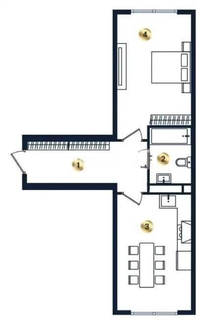 Продажа 1-комнатной квартиры, 48.39 м² - Продажа квартир в Турксибском р-не Алматы фото 1 из 1