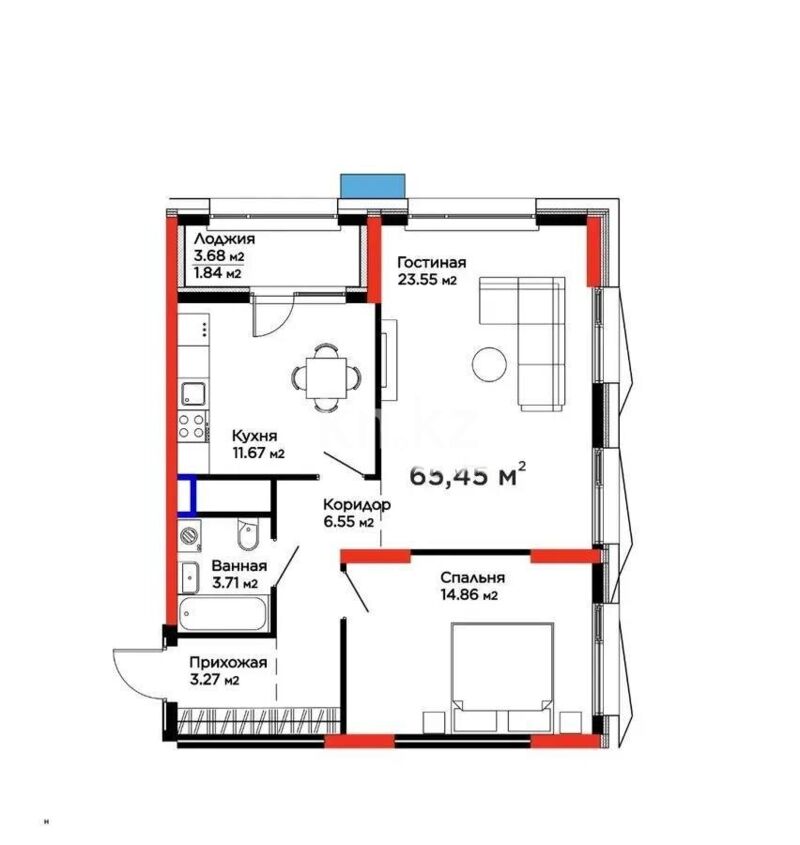Продажа 2-комнатной квартиры, 66 м² - Продажа квартир в Казахстане - страница 82 фото 1 из 1