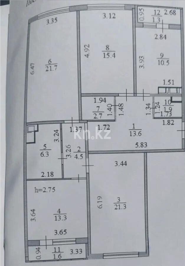 Продажа 4-комнатной квартиры, 114 м² - Продажа четырехкомнатных квартир в блочном доме в Казахстане фото 8 из 8