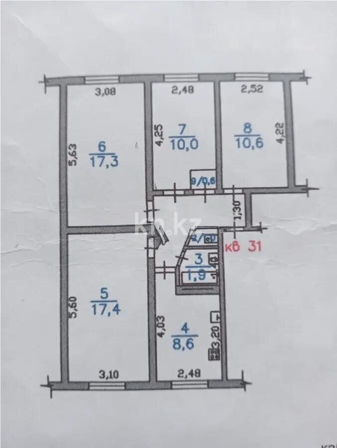 Продажа 4-комнатной квартиры, 74 м² - Продажа квартир в Казахстане - страница 98 фото 1 из 1