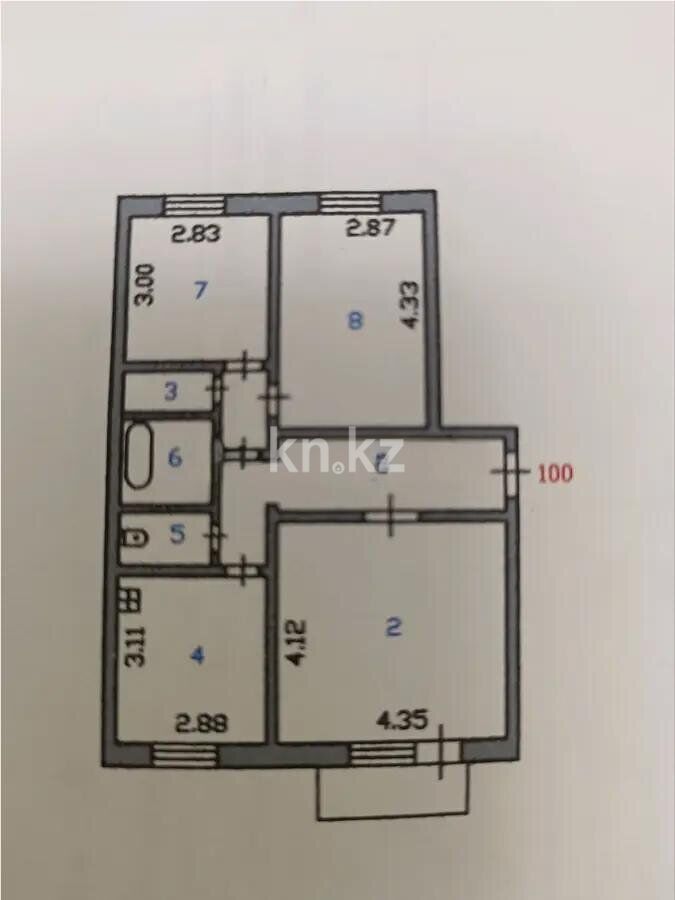 Продажа 3-комнатной квартиры, 65.9 м² - Недвижимость в Астане - страница 32 фото 8 из 8