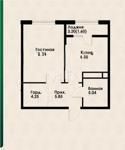 Продажа 1-комнатной квартиры, 45.5 м² - Продажа квартир в новостройках Алматы - страница 2 фото 2 из 2