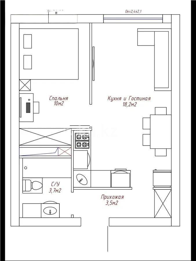 Продажа 2-комнатной квартиры, 37 м² - Продажа двухкомнатных квартир в Наурызбайском р-не Алматы - страница 26 фото 4 из 4