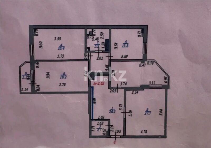Продажа 4-комнатной квартиры, 135.2 м² - Продажа четырехкомнатных квартир в блочном доме в Казахстане - страница 6 фото 9 из 9