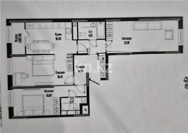 Продажа 3-комнатной квартиры, 95 м² - Продажа трехкомнатных квартир в р-не Есиль Астаны - страница 4 фото 1 из 1