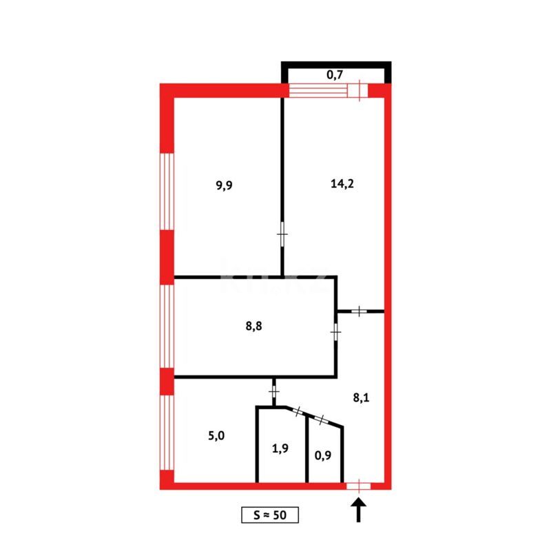 Продажа 3-комнатной квартиры, 52 м² - Продажа квартир в кирпичном доме в Казахстане - страница 256 фото 13 из 13