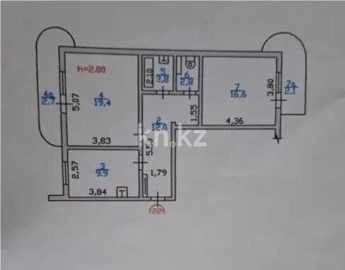 Продажа 2-комнатной квартиры, 70 м² - Продажа квартир в Казахстане - страница 178 фото 5 из 5