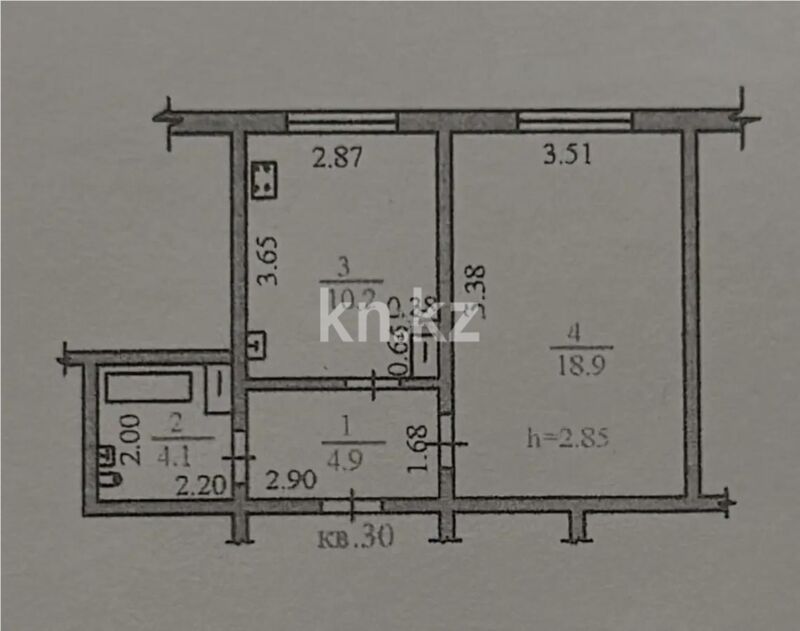 Продажа 1-комнатной квартиры, 38.1 м² - Продажа однокомнатных квартир в Бостандыкском р-не Алматы - страница 5 фото 4 из 4