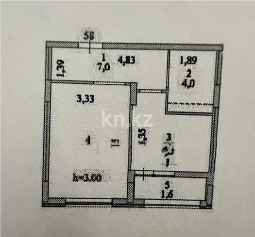Продажа 1-комнатной квартиры, 38.5 м² - Продажа однокомнатных квартир в блочном доме в Казахстане - страница 55 фото 1 из 1