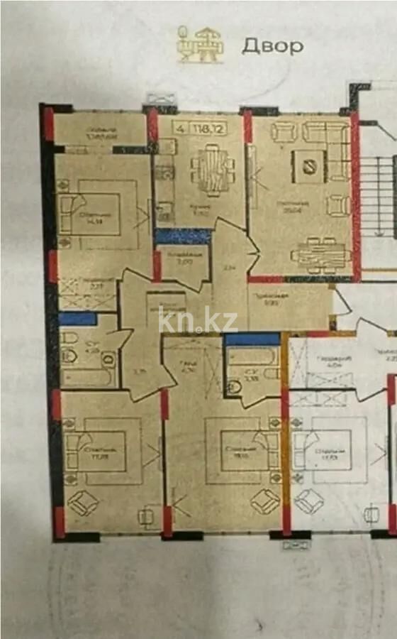 Продажа 4-комнатной квартиры, 118 м² - Продажа четырехкомнатных квартир от собственников в Астане фото 1 из 1