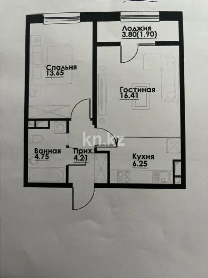 Продажа 2-комнатной квартиры, 47.17 м² - Продажа квартир от собственников в Алматы - страница 274 фото 1 из 1