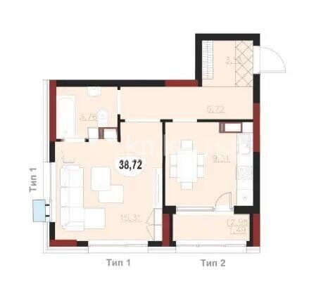 Продажа 1-комнатной квартиры, 38 м² - Продажа квартир от собственников в Астане - страница 24 фото 1 из 1
