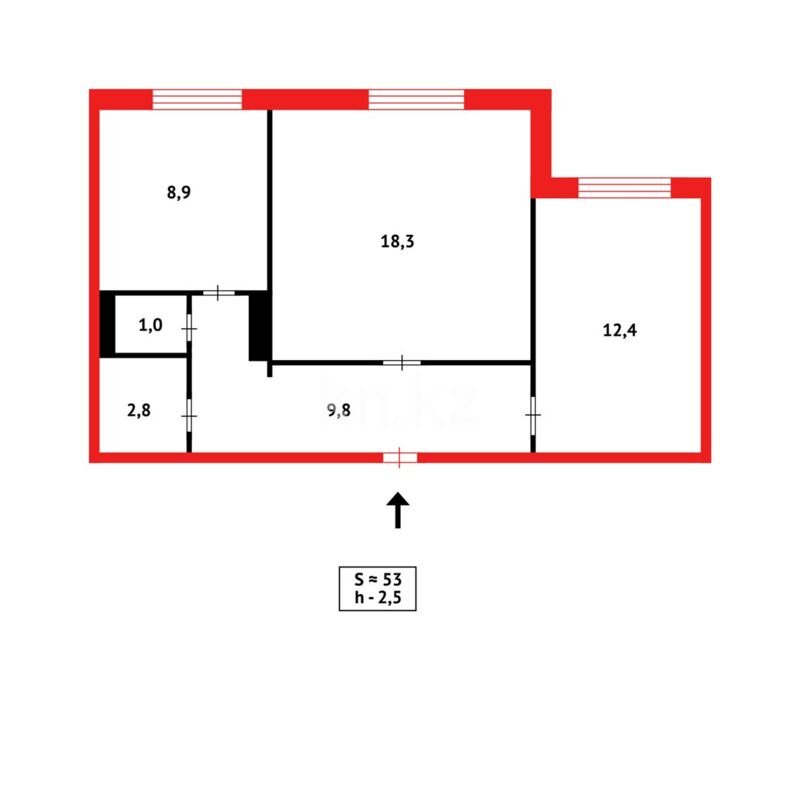 Продажа 2-комнатной квартиры, 53 м² - Продажа квартир в панельном доме в Караганде - страница 65 фото 16 из 16