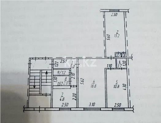 Продажа 3-комнатной квартиры, 58 м² - Недвижимость в Темиртау - страница 30 фото 5 из 5