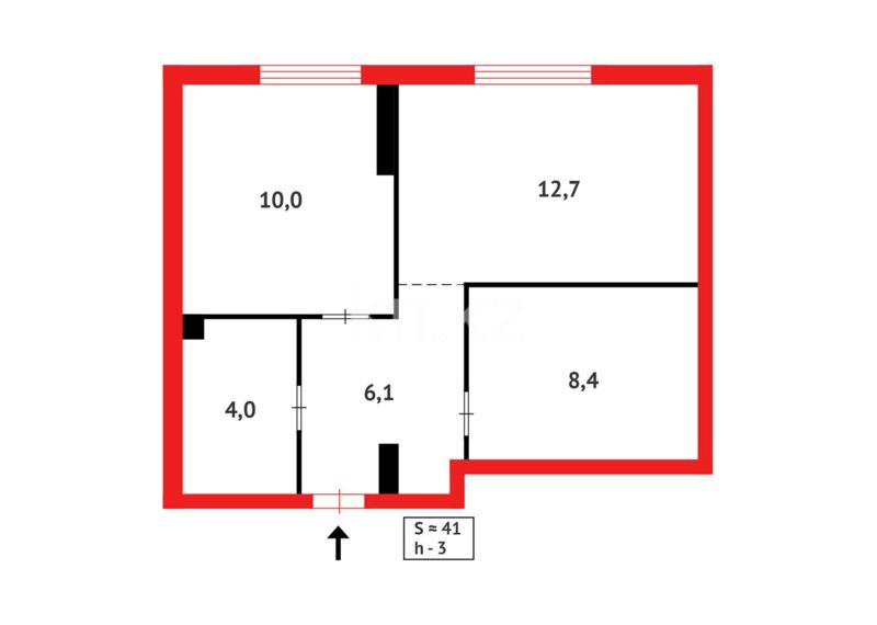 Продажа 2-комнатной квартиры, 41.2 м² - Продажа двухкомнатных квартир в Казахстане фото 12 из 12