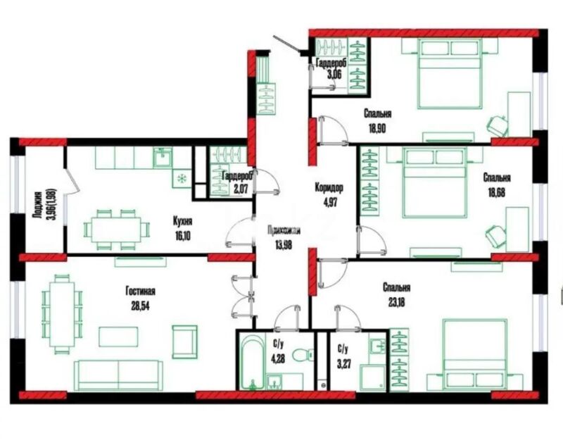 Продажа 4-комнатной квартиры, 140 м² - Недвижимость в Астане - страница 31 фото 1 из 1