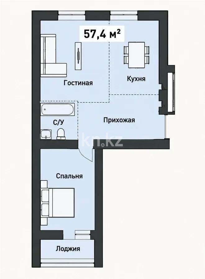 Продажа 2-комнатной квартиры, 57.4 м² - Продажа квартир в Астане - страница 9 фото 3 из 3