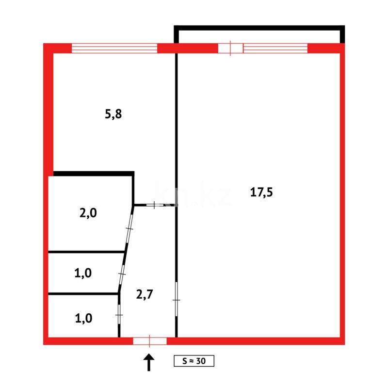 Продажа 1-комнатной квартиры, 30 м² - Продажа квартир в Караганде - страница 22 фото 7 из 7