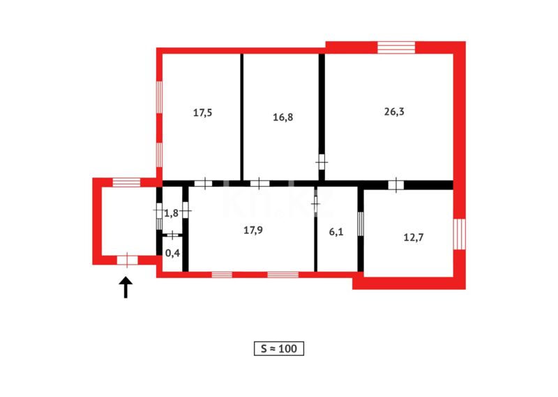 Продажа 4-комнатного дома, 100 м² - Продажа домов, коттеджей в Михайловке Караганды фото 1 из 1