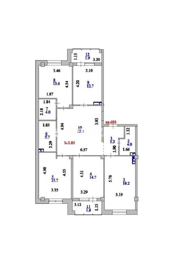 Продажа 5-комнатной квартиры, 122.7 м² - Продажа пятикомнатных и более квартир в монолитно-каркасном доме в Астане - страница 2 фото 1 из 1