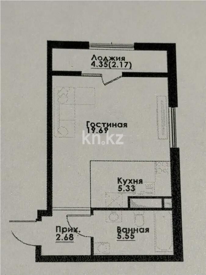 Продажа 1-комнатной квартиры, 35.5 м² - Продажа однокомнатных квартир в Алатауском р-не Алматы - страница 18 фото 1 из 1