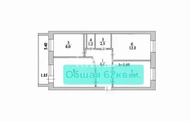 Продажа 3-комнатной квартиры, 62 м² - Продажа квартир в панельном доме в Астане - страница 5 фото 1 из 1