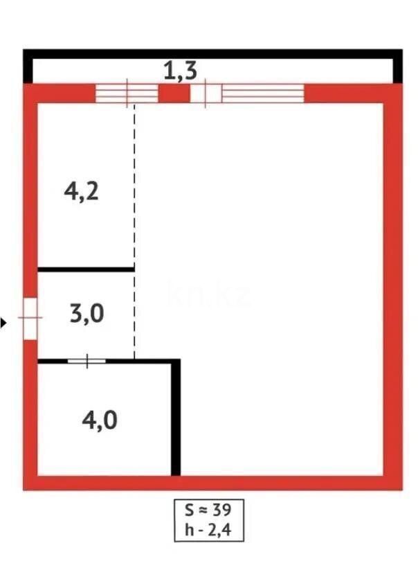 Продажа 1-комнатной квартиры, 39 м² - Продажа однокомнатных квартир в Караганде - страница 3 фото 1 из 1