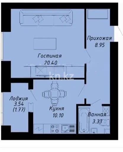 Продажа 1-комнатной квартиры, 45 м² - Продажа однокомнатных квартир в р-не Нура Астаны - страница 35 фото 1 из 1