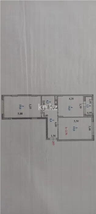 Продажа 2-комнатной квартиры, 69 м² - Продажа двухкомнатных квартир в блочном доме в Казахстане - страница 3 фото 6 из 6