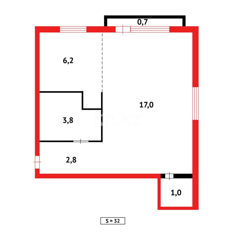 Продажа 1-комнатной квартиры, 31 м² - Продажа однокомнатных квартир в Караганде фото 11 из 11