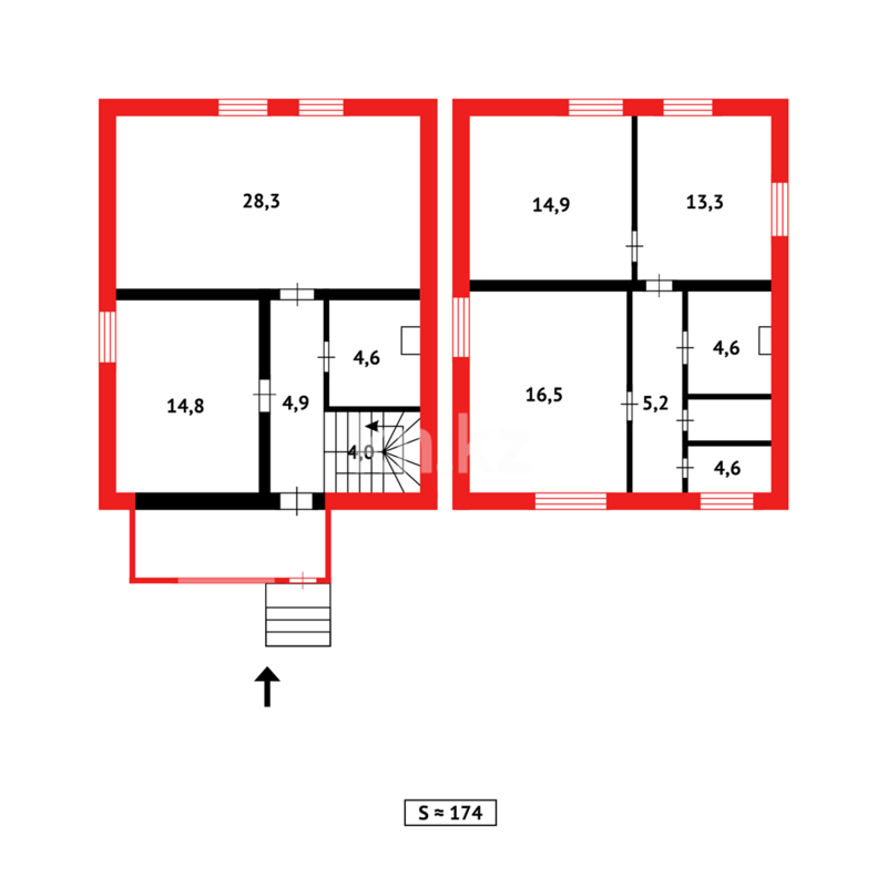 Продажа 4-комнатного дома, 370 м² - Недвижимость в Темиртау - страница 29 фото 22 из 22