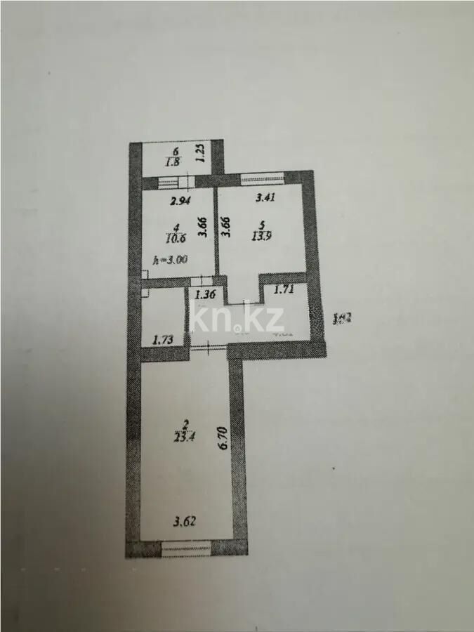 Продажа 3-комнатной квартиры, 62.4 м² - Продажа трехкомнатных квартир в кирпичном доме в Казахстане - страница 78 фото 5 из 5