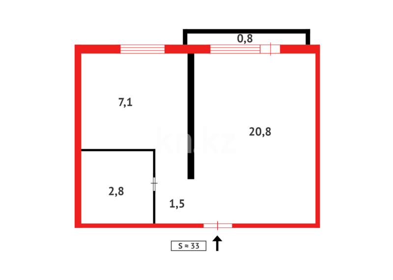 Продажа 1-комнатной квартиры, 33 м² - Продажа недвижимости в Сарани - страница 2 фото 6 из 6