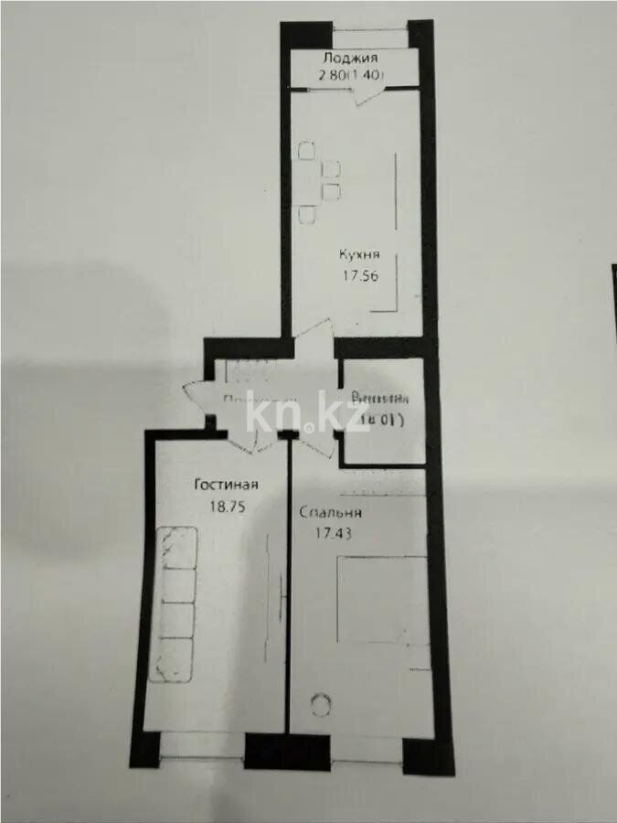 Продажа 2-комнатной квартиры, 64.3 м² - Продажа квартир от собственников в Астане - страница 22 фото 1 из 1