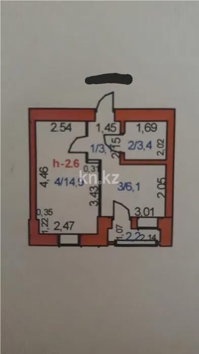 Продажа 1-комнатной квартиры, 28.6 м² - Продажа однокомнатных квартир в р-не Косшы Астаны - страница 3 фото 3 из 3