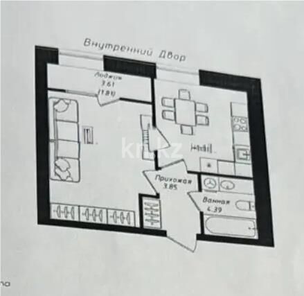 Продажа 1-комнатной квартиры, 40 м² - Продажа однокомнатных квартир в р-не Нура Астаны - страница 20 фото 1 из 1