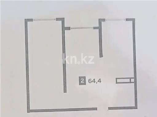 Продажа 2-комнатной квартиры, 64.4 м² - Продажа двухкомнатных квартир в монолитно-каркасном доме в Алматы фото 1 из 1
