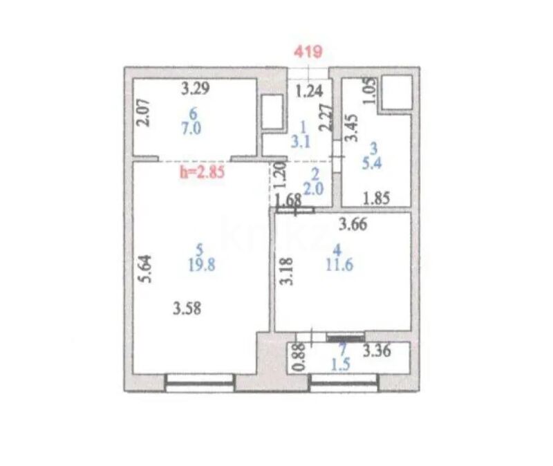 Продажа 2-комнатной квартиры, 50.4 м² - Продажа двухкомнатных квартир в р-не Сарайшык Астаны - страница 36 фото 1 из 1