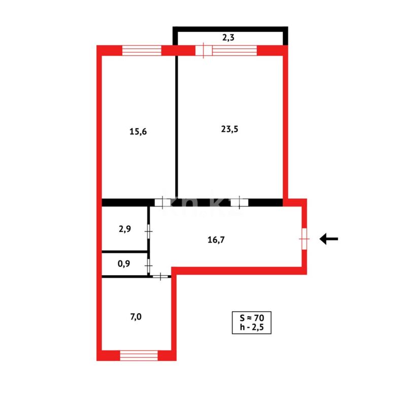 Продажа 2-комнатной квартиры, 67 м² - Аренда квартир посуточно в Семее фото 10 из 10