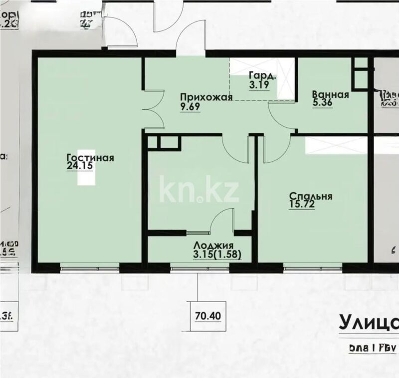 Продажа 3-комнатной квартиры, 70.41 м² - Продажа трехкомнатных квартир в Алмалинском р-не Алматы - страница 17 фото 1 из 1