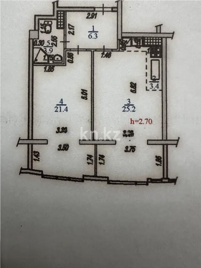 Продажа 2-комнатной квартиры, 60.2 м² - Продажа двухкомнатных квартир в Алмалинском р-не Алматы - страница 19 фото 4 из 4