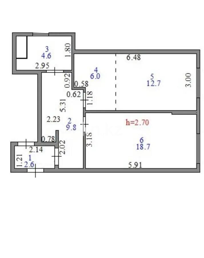 Продажа 2-комнатной квартиры, 53.1 м² - Продажа квартир в р-не Нура Астаны фото 7 из 7